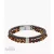 FOSSIL JF03118040 EZÜST-BARNA SZÍNŰ NEMESACÉL-BŐR KARKÖTŐ FA GYÖNGYÖKKEL