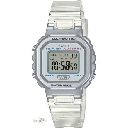 CASIO SZÜRKE-ÁTLÁTSZÓ SZÍNŰ DIGITÁLIS KARÓRA LA-20WHS-7AEF