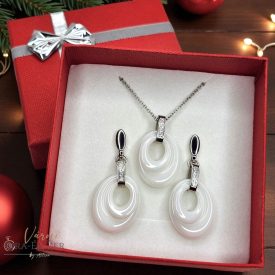 ACÉL-KERÁMIA ÉKZSERSZETT, EZÜST-FEHÉR SZÍNBEN