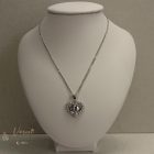 925 EZÜST NYAKLÁNC SZÍV MEDÁLLAL, KÖVES