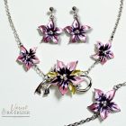 ACÉL VIRÁGOS ÉKSZERSZETT