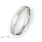 Nemesacél karikagyűrű  – ezüst színű, fényes felületű,4 mm, letisztult design, gravírozható