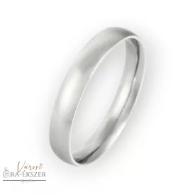   Nemesacél karikagyűrű  – ezüst színű, fényes felületű,4 mm, letisztult design, gravírozható