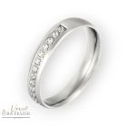 NEMESACÉL KARIKAGYŰRŰ, KÖVES, NŐI ÉKSZER, EZÜST SZÍNŰ, ORVOSI FÉM