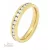Női nemesacél karikagyűrű  körbeköves – kerekített, arany színű, fényes, 4 mm, gravírozható