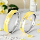 Nemesacél karikagyűrű – kerekített, arany színű, fényes, 5 mm, gravírozható