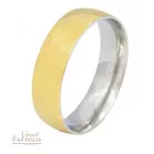 Nemesacél karikagyűrű férfiaknak – arany színű, fényes, 6 mm, klasszikus, gravírozható