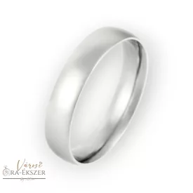   Nemesacél karikagyűrű – ezüst színű, 5 mm, letisztult design, gravírozható