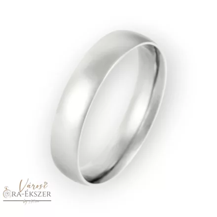 Nemesacél karikagyűrű – ezüst színű, 5 mm, letisztult design, gravírozható