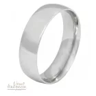 Nemesacél karikagyűrű – ezüst színű, fényes, 6 mm, klasszikus, gravírozható