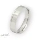 Nemesacél karikagyűrű – szögletes forma, fényes felület, ezüst színű, 5 mm, gravírozható