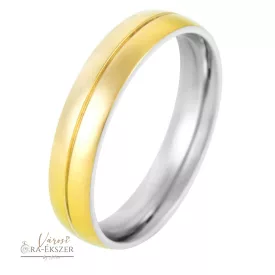   Nemesacél karikagyűrű – kerekített, arany színű, fényes, 5 mm, gravírozható