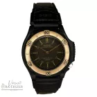 CASIO MW-58 KARÓRA, FEKETE SZÁMLAP, FEKETE SZÍNŰ FÉMTOK ÉS FEKETE BŐRSZÍJ, 50m VÍZÁLLÓSÁG