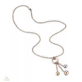   POLICE NEMESACÉL NYAKLÁNC, ROSEGOLD NEMESACÉL LÁNC TRICOLOR MEDÁLLAL