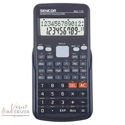 SENCOR SEC 170 TUDOMÁNYOS SZÁMOLÓGÉP, 240 FUNKCIÓ, TÖRTSZÁMÍTÁS, FÜGGVÉNYEK, LOGARITMUS