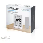 SENCOR DIGITÁLIS KÜLSŐ-BELSŐ HŐMÉRŐ, VEZETÉK NÉLKÜLI, FEHÉR SZÍNŰ, ÉBRESZTŐ FUNKCIÓVAL