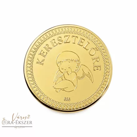 ARANY PÓLYAPÉNZ / ARANY TALLÉR KERESZTELŐRE, GRAVÍROZHATÓ A HÁTULJA