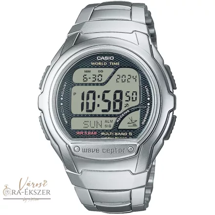 Casio Wave Ceptor rádióvezérelt férfi karóra acél szíjjal – WV-58RD-1AEF