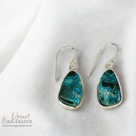 EZÜST TÜRKIZ KÖVES AKASZTÓS FÜLBEVALÓ 
