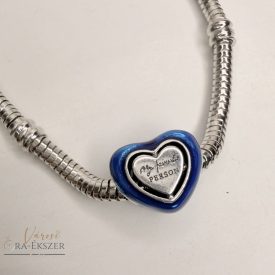   925 Ezüst charm, szív "My favorite PERSON"" felirattal