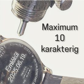 Szöveges gravírozás maximum 10 karakterig