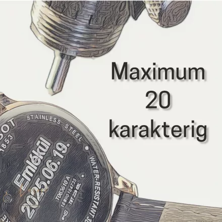 Szöveges gravírozás maximum 20 karakterig